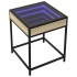 Mesa de centro con Infinity LED roble Sonoma 40x40x51