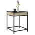 Mesa de centro con Infinity LED roble Sonoma 40x40x51