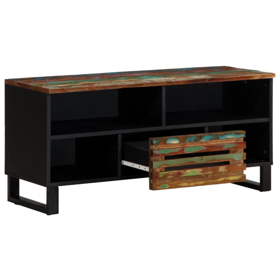 Mueble de TV madera maciza de acacia 100x34x46