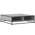 Mesa centro madera ingeniería y metal gris Sonoma 100x100x30