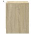 Mesitas de noche luces LED 2 uds madera ingeniería roble