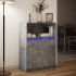 Aparador con LED madera ingeniería gris hormigón 72x34x100