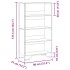 Estantería madera de ingeniería roble Sonoma 80x31x137,5