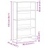 Estantería madera de ingeniería gris Sonoma 80x31x137,5