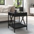 Mesita de noche con Infinity LED negra 40x40x49