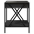 Mesita de noche con Infinity LED negra 40x40x49