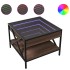 Mesa de centro con Infinity LED marrón roble 50x50x38
