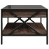 Mesa de centro con Infinity LED marrón roble 50x50x38