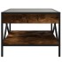 Mesa de centro con Infinity LED roble ahumado 50x50x38