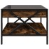 Mesa de centro con Infinity LED roble ahumado 50x50x38