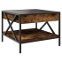 Mesa de centro con Infinity LED roble ahumado 50x50x38