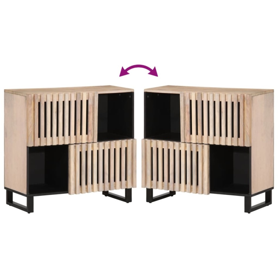 Aparador de madera maciza de mango 80x34x75