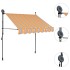 Toldo manual retráctil con LED amarillo y azul 150