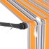 Toldo manual retráctil con LED amarillo y azul 150
