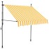 Toldo manual retráctil con LED blanco y naranja 150