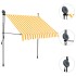 Toldo manual retráctil con LED blanco y naranja 150