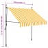 Toldo manual retráctil con LED blanco y naranja 150