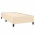 Estructura de cama sin colchón tela crema 80x200