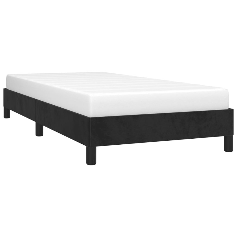 Estructura de cama sin colchón terciopelo negro 90x190