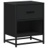 Mesitas de noche 2 uds madera ingeniería negro 40x31x50