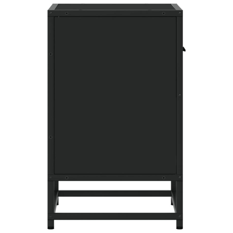 Mesitas de noche 2 uds madera ingeniería negro 40x31x50