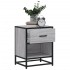 Mesitas noche 2 uds madera ingeniería gris Sonoma 40x31x50