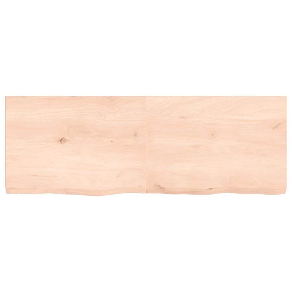 Encimera de baño madera maciza sin tratar 140x50x(2-6)