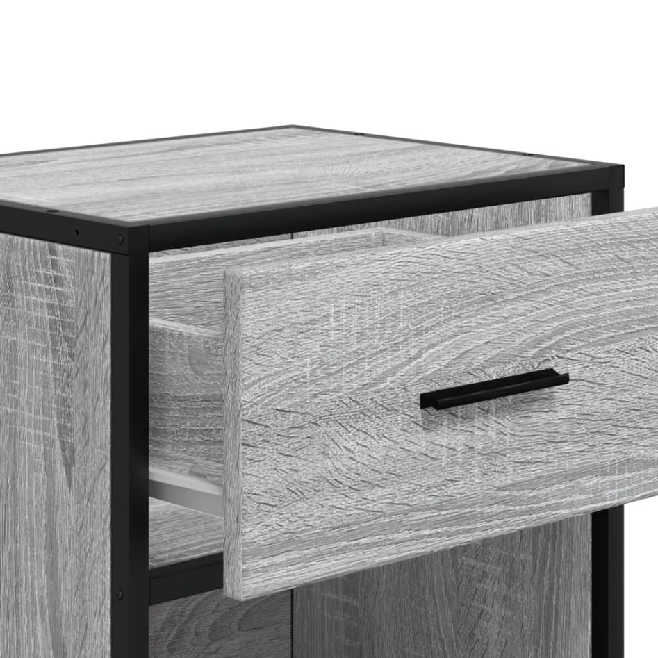 Mesitas noche 2 uds madera ingeniería gris Sonoma 40x31x50
