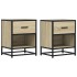 Mesitas noche 2 uds madera ingeniería roble Sonoma 40x31x50