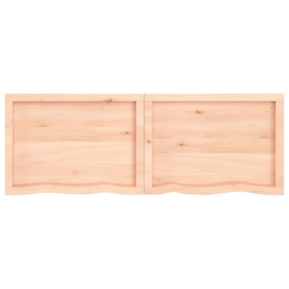 Encimera de baño madera maciza sin tratar 140x50x(2-6)