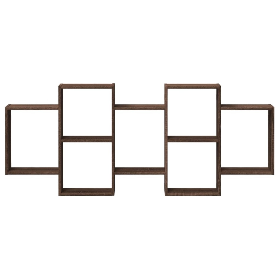 Estantería de pared madera ingeniería marrón roble 159x18x65