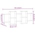 Estantería de pared madera ingeniería marrón roble 159x18x65