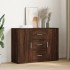 Aparador de madera de ingeniería marrón roble 90,5x29,5x65