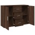 Aparador de madera de ingeniería marrón roble 90,5x29,5x65