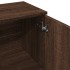 Aparador de madera de ingeniería marrón roble 90,5x29,5x65