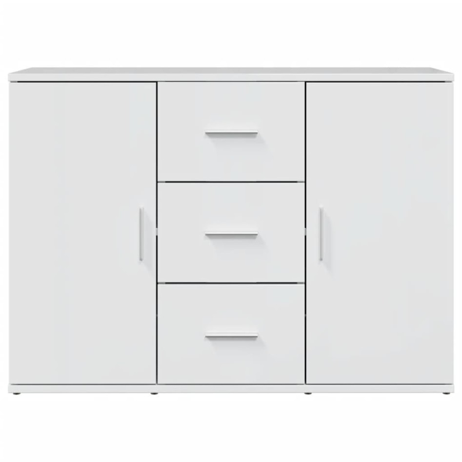 Aparador de madera de ingeniería blanco brillo 90,5x29,5x65