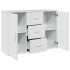 Aparador de madera de ingeniería blanco brillo 90,5x29,5x65