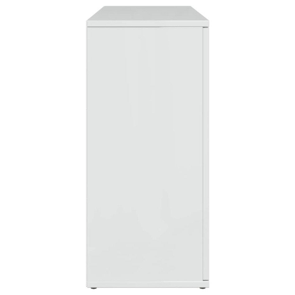 Aparador de madera de ingeniería blanco brillo 90,5x29,5x65