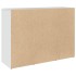 Aparador de madera de ingeniería blanco brillo 90,5x29,5x65