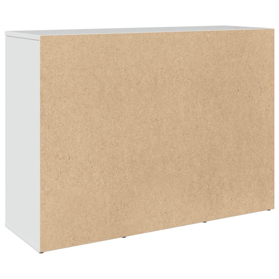 Aparador de madera de ingeniería blanco brillo 90,5x29,5x65