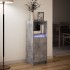 Aparador con LED madera ingeniería gris hormigón 38x34x100