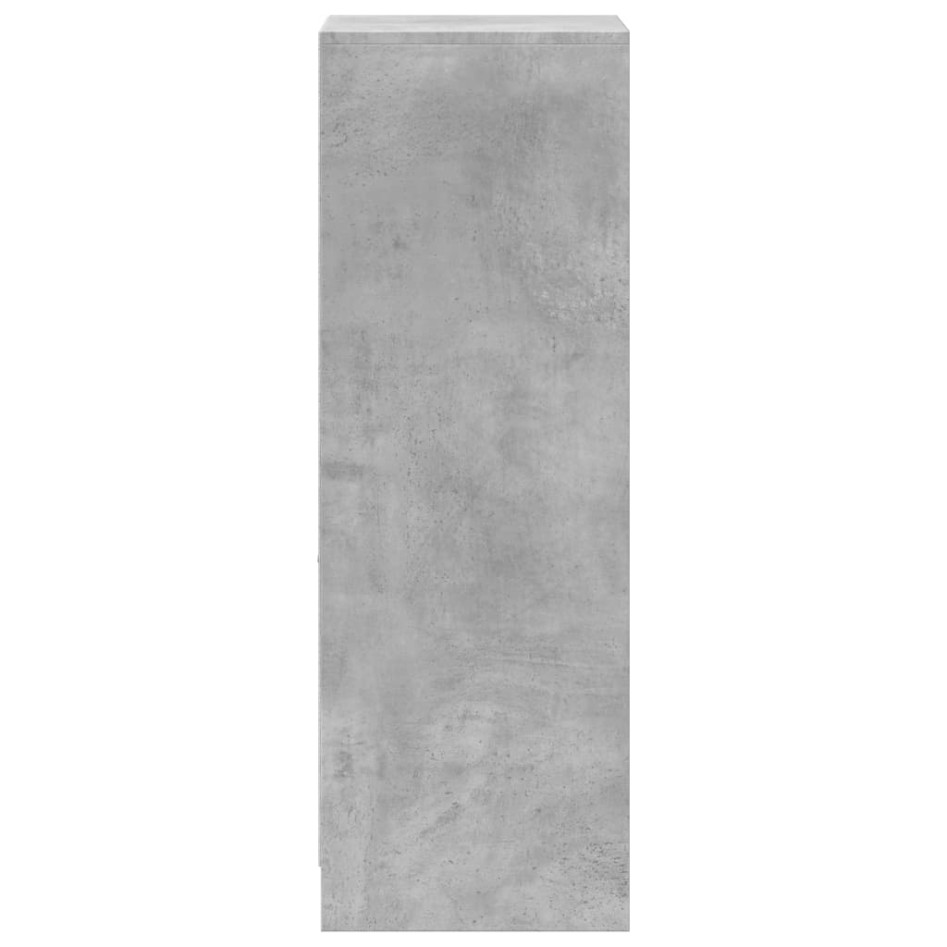 Aparador con LED madera ingeniería gris hormigón 38x34x100