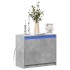 Aparador con LED madera ingeniería gris hormigón 72x34x61