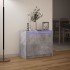 Aparador con LED madera ingeniería gris hormigón 72x34x61