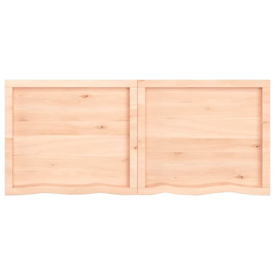 Encimera de baño madera maciza sin tratar 140x60x(2-6)