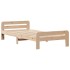 Estructura de cama sin colchón madera maciza pino 75x190