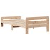 Estructura de cama sin colchón madera maciza pino 75x190