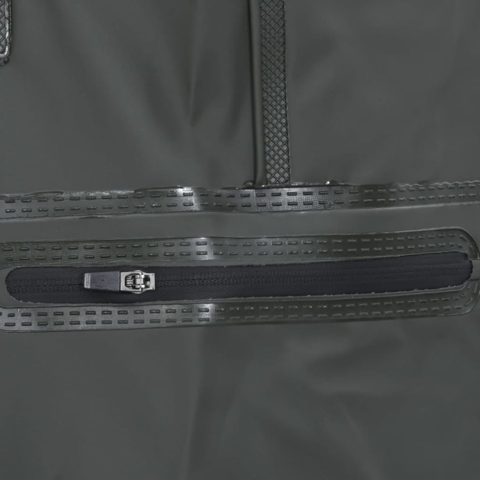 Vadeador de pecho con botas y cinturón verde oscuro talla