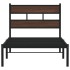 Estructura cama con cabecero sin colchón marrón roble 90x200