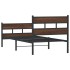 Estructura cama con cabecero y pie sin colchón marrón 75x190